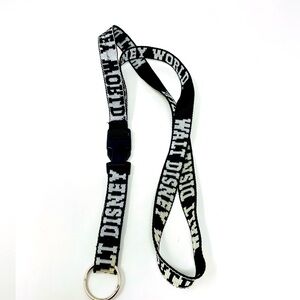 Vintage Walt Disney World Black and White Lanyard